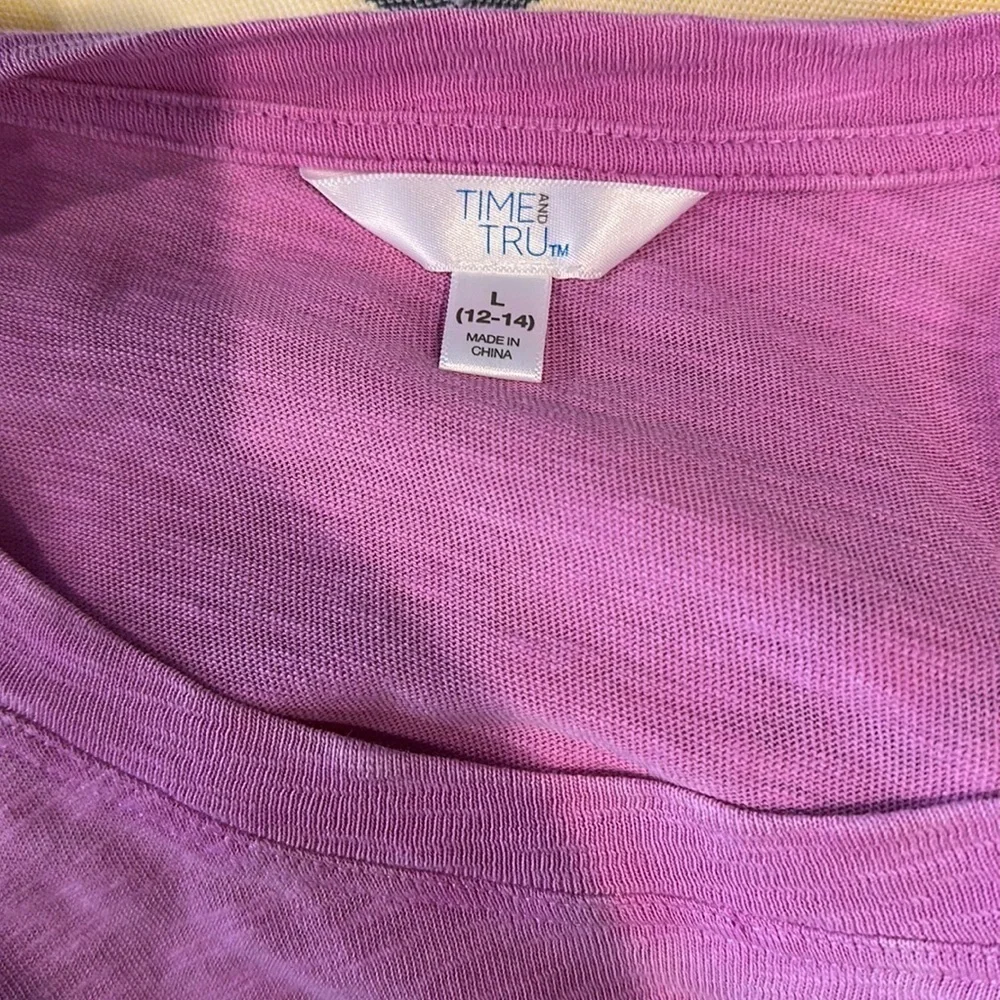 Time and Tru short sleeve shirt size large (12-14) women’s - Picture 6 of 7